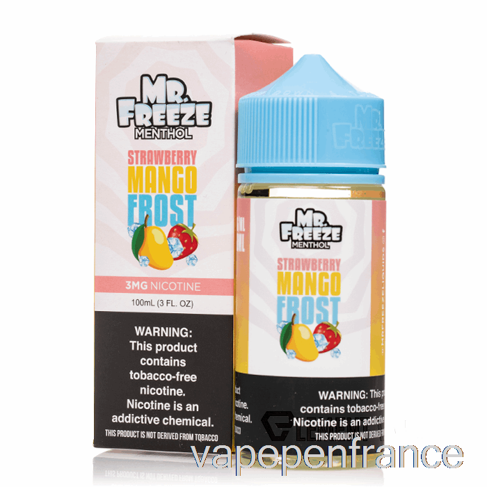 Gel à La Fraise Et à La Mangue - Mr Freeze - Stylo Vape 100 Ml 3 Mg